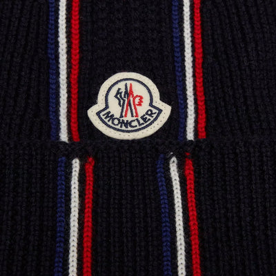 Moncler Tricolor Wool Beanie