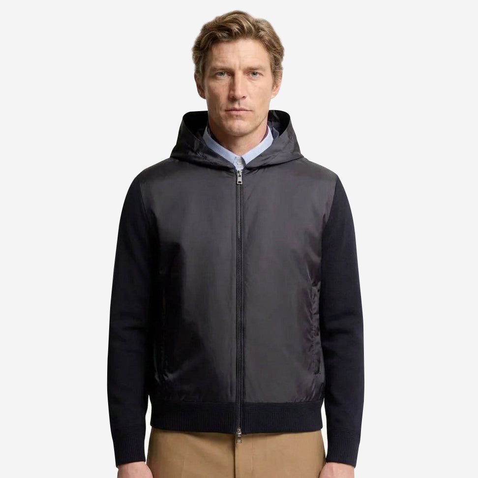 Moncler Cotton Blend Zip-Up Hoodie