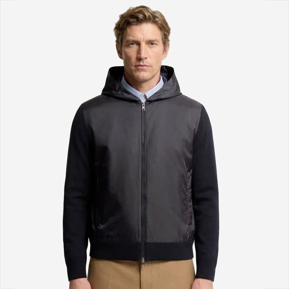 Moncler Cotton Blend Zip-Up Hoodie