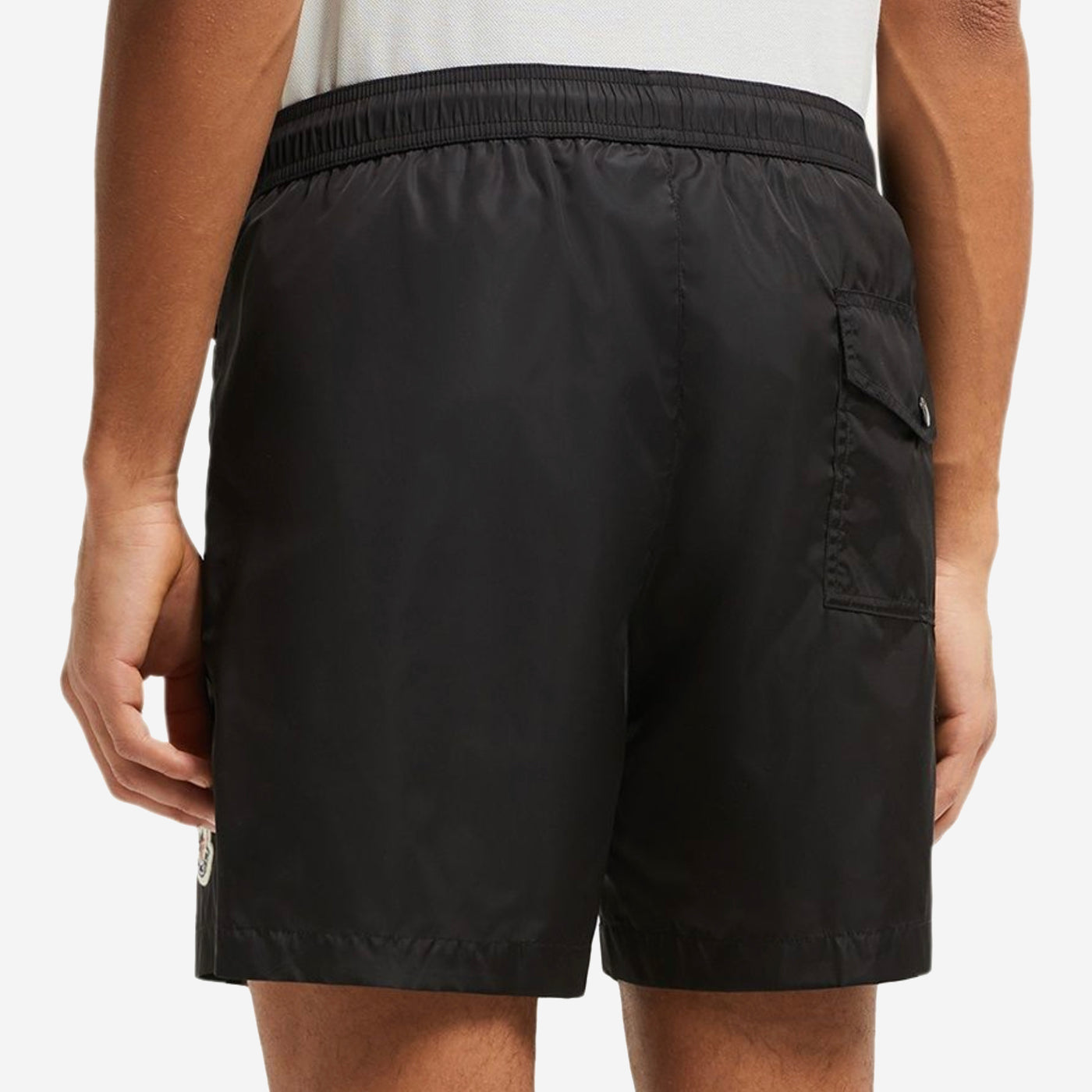 Moncler Zip Pocket Logo Patch Swim Shorts – ZAP