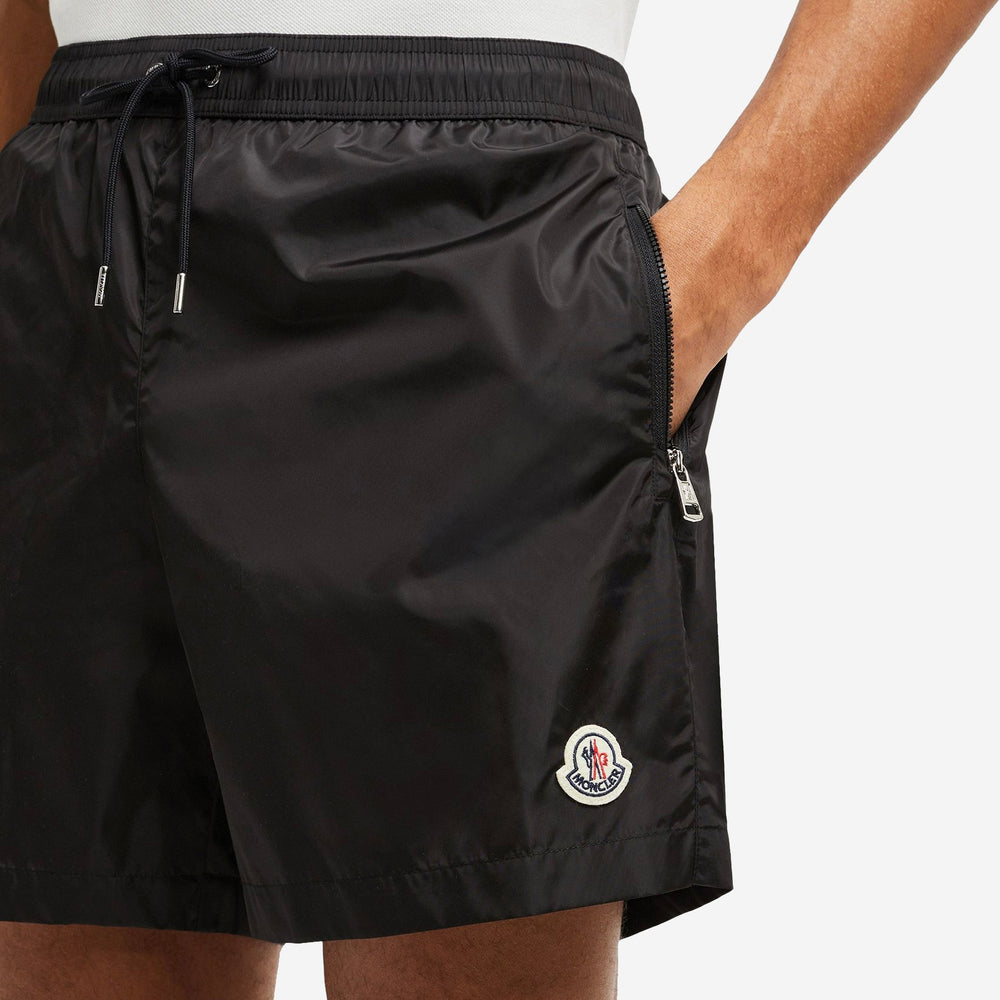 Moncler Zip Pocket Logo Patch Swim Shorts – ZAP