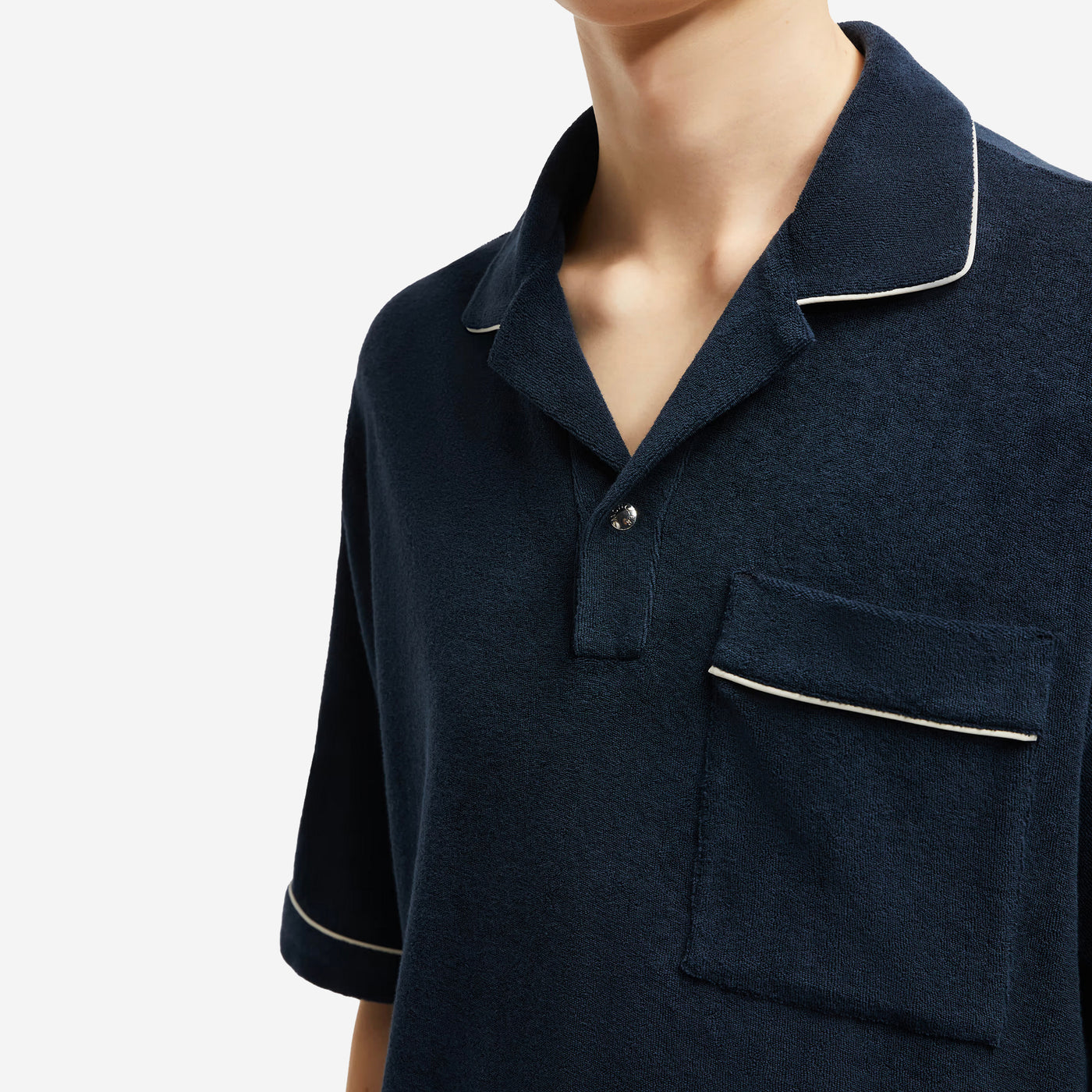 Moncler Cotton Terry Fabric Polo Shirt