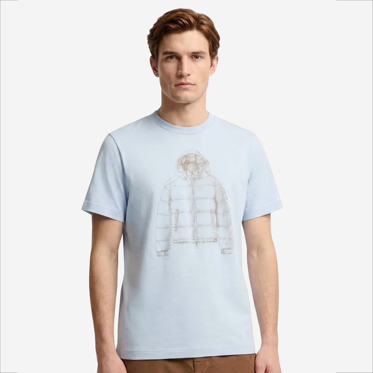 Moncler Down Jacket Print Cotton T-Shirt