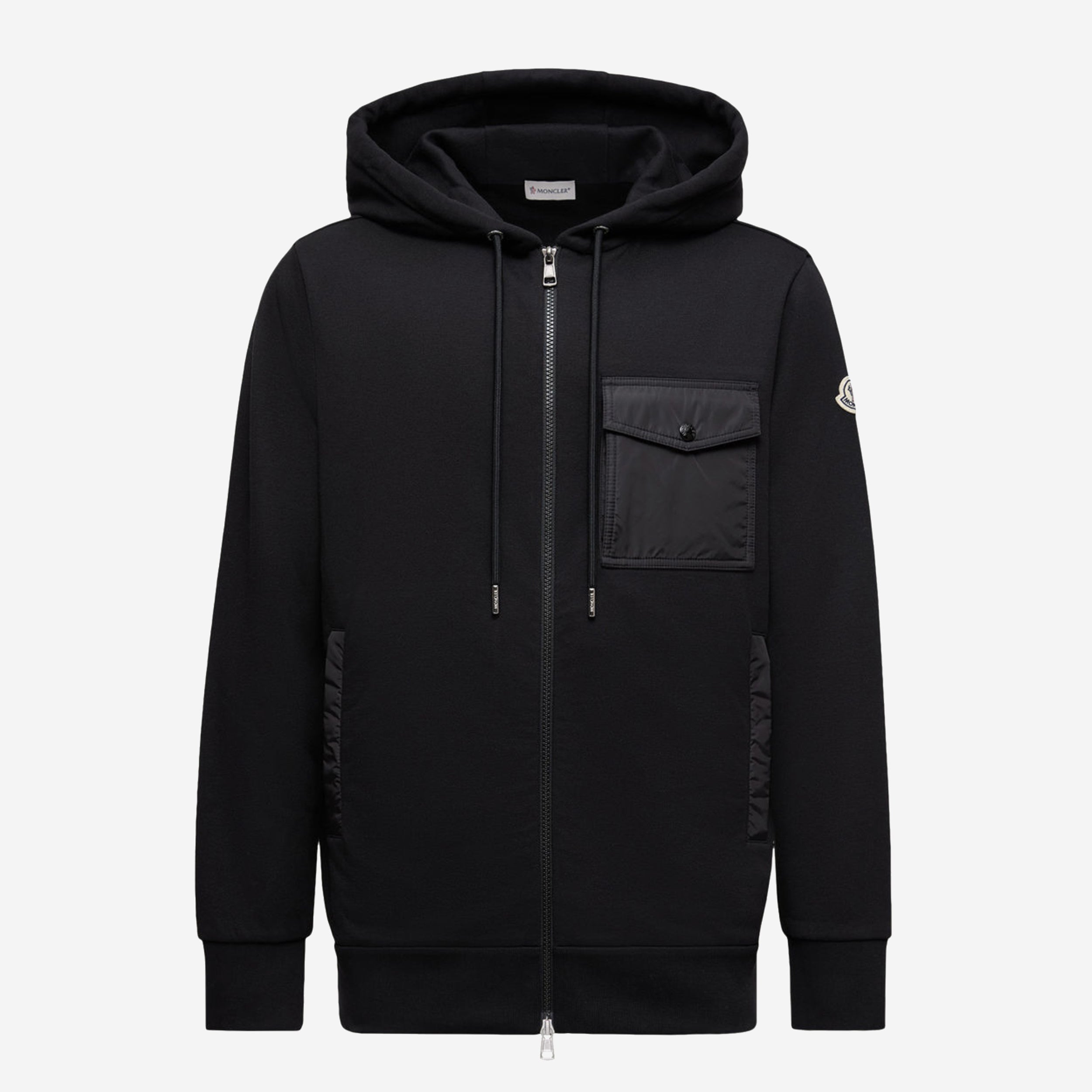 Moncler Nylon Pocket Zip Up Hoodie