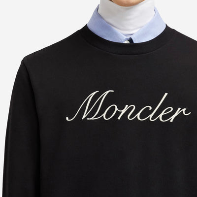 Moncler Embroidered Logo Cotton Sweatshirt