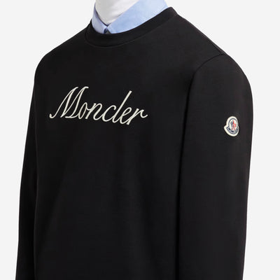 Moncler Embroidered Logo Cotton Sweatshirt