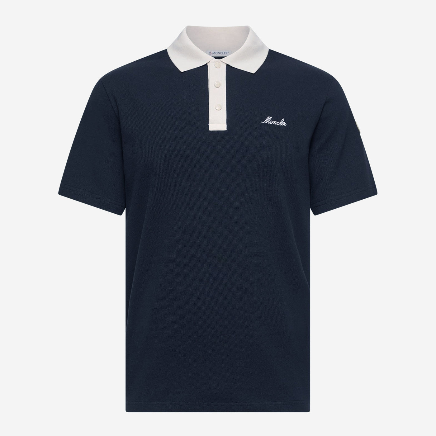 Moncler Embroidered Logo Cotton Piquet Polo Shirt – ZAP