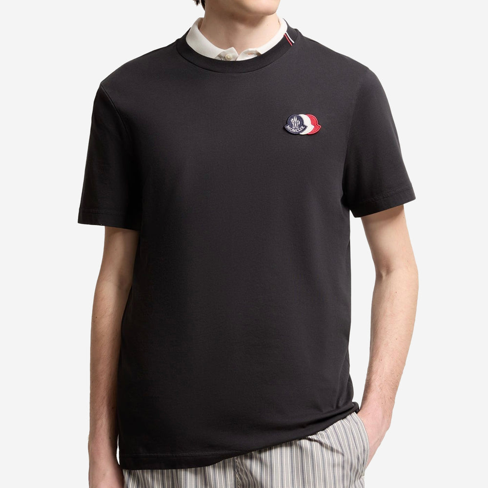Moncler Embroidered Tricolor Logo Cotton T-Shirt – ZAP