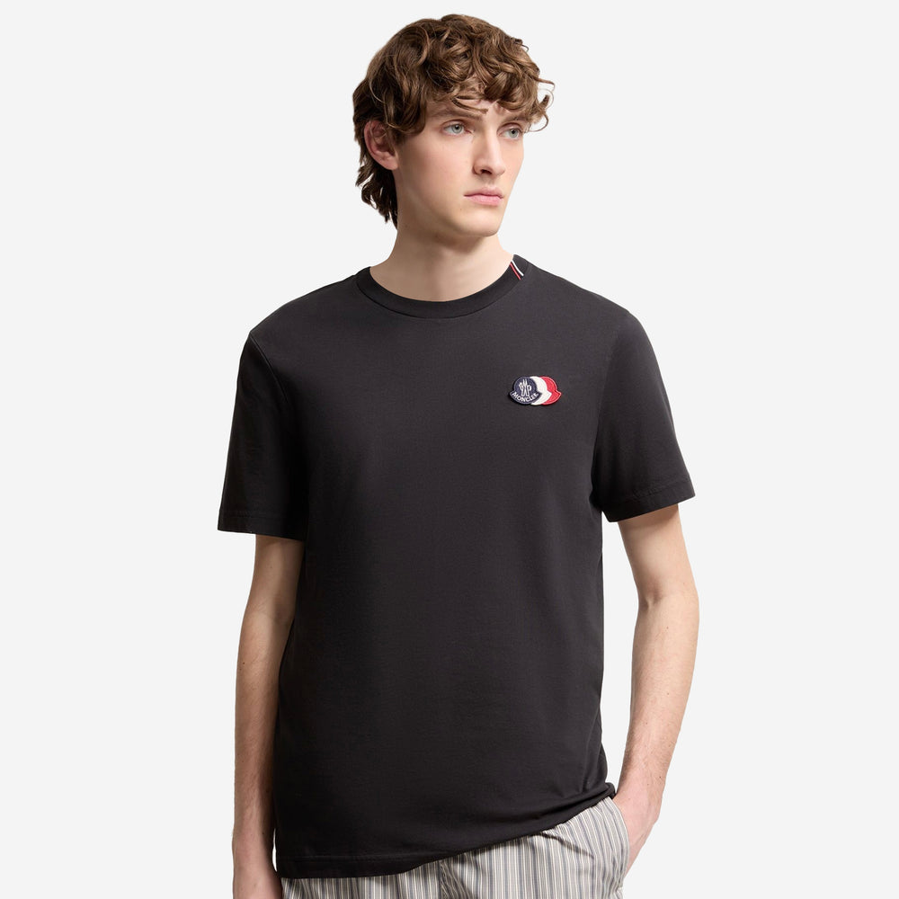 Moncler Embroidered Tricolor Logo Cotton T-Shirt – ZAP