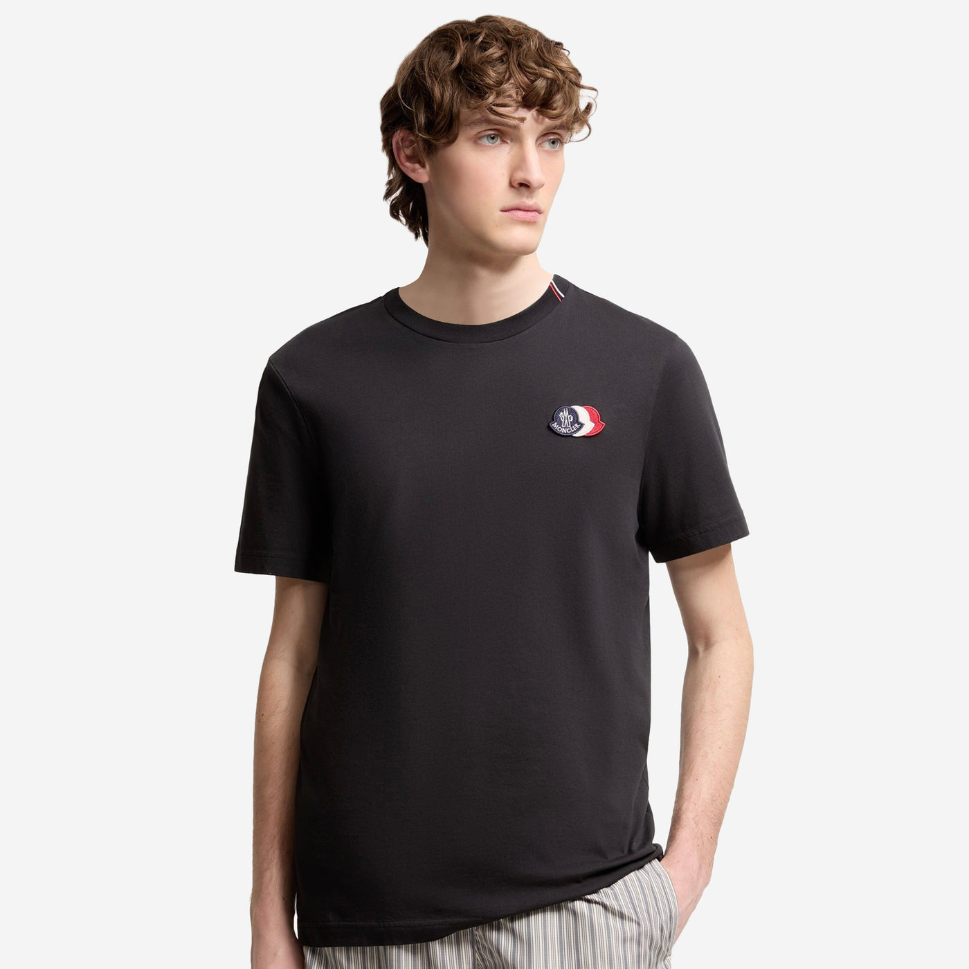 Moncler Embroidered Tricolor Logo Cotton T-Shirt – ZAP