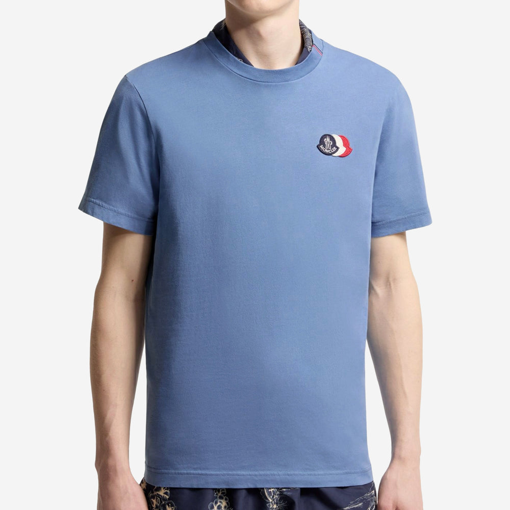 Moncler Embroidered Tricolor Logo Cotton T-Shirt – ZAP