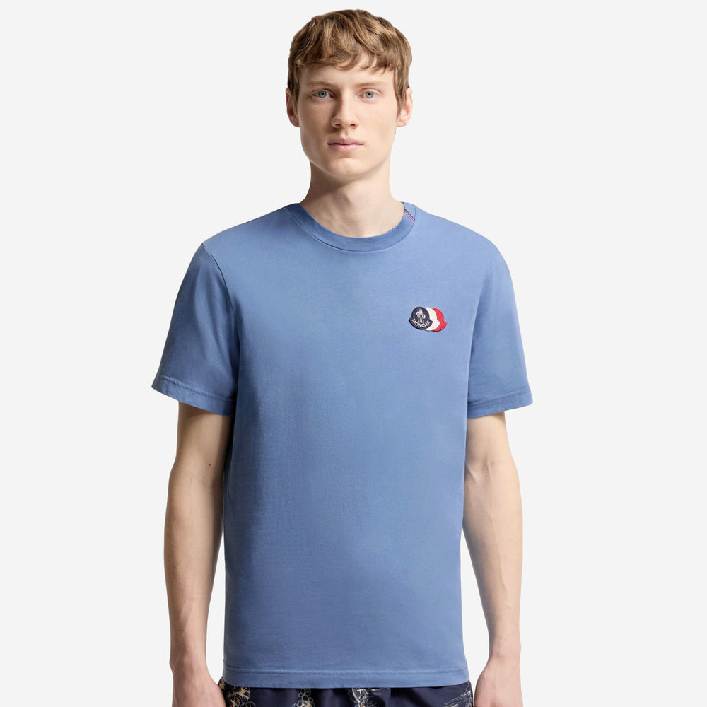 Moncler Embroidered Tricolor Logo Cotton T-Shirt – ZAP