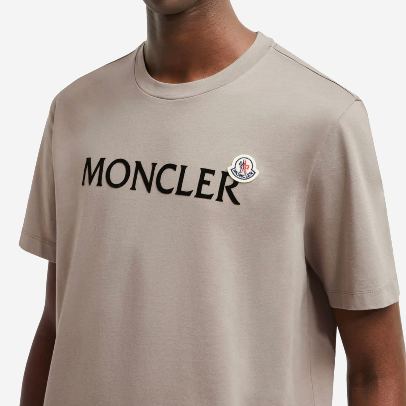 Moncler Flocked Logo Cotton T-Shirt