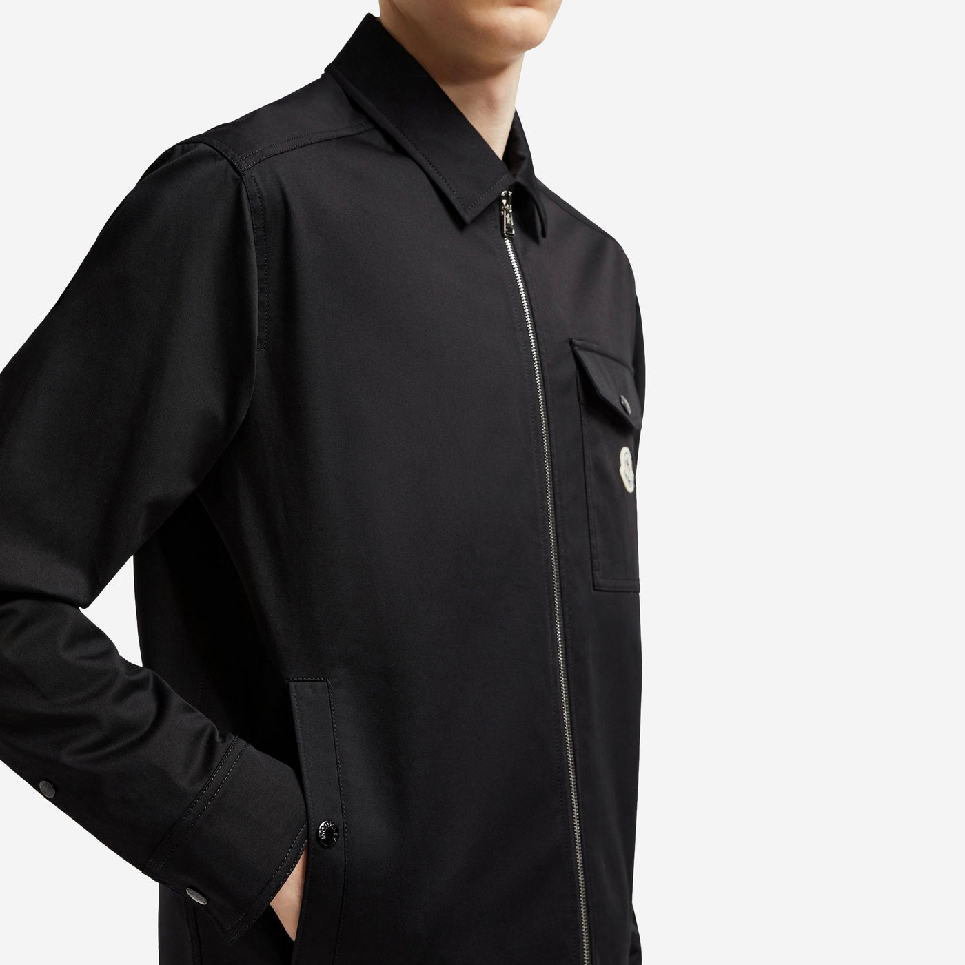 Moncler Cotton Blend Gabardine Shirt Jacket