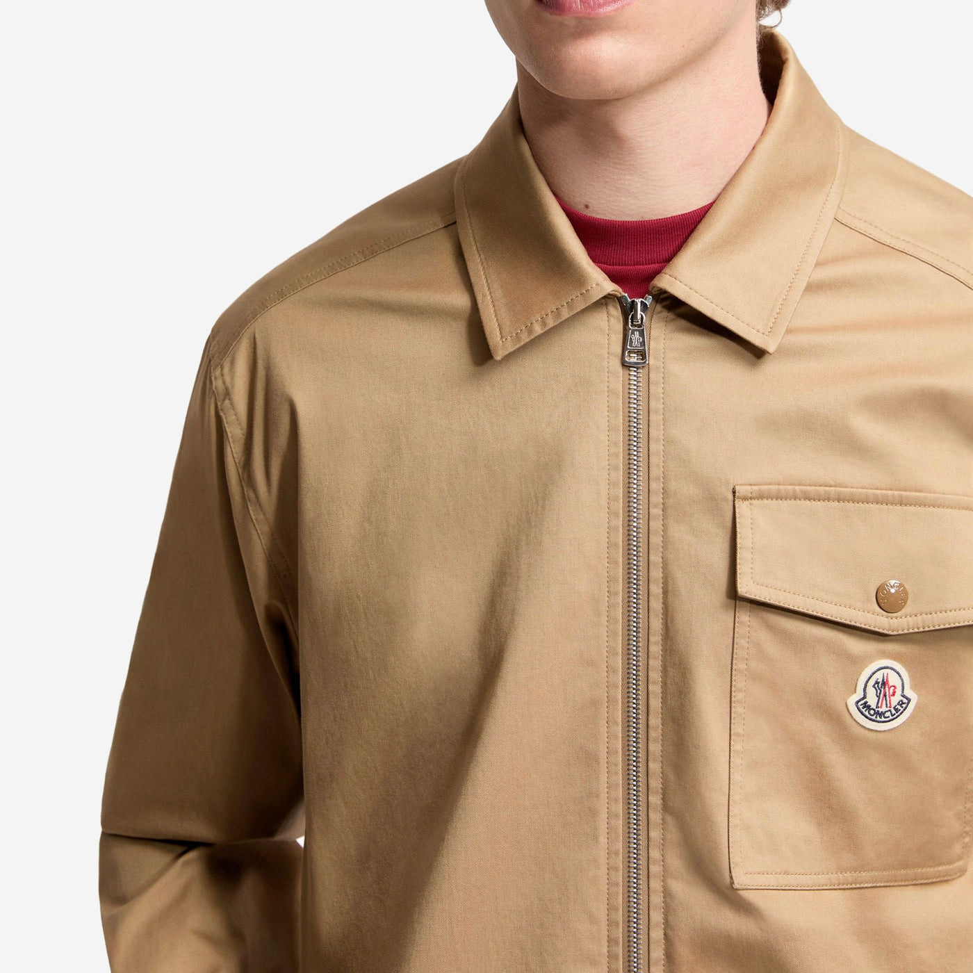Moncler Cotton Blend Gabardine Shirt Jacket
