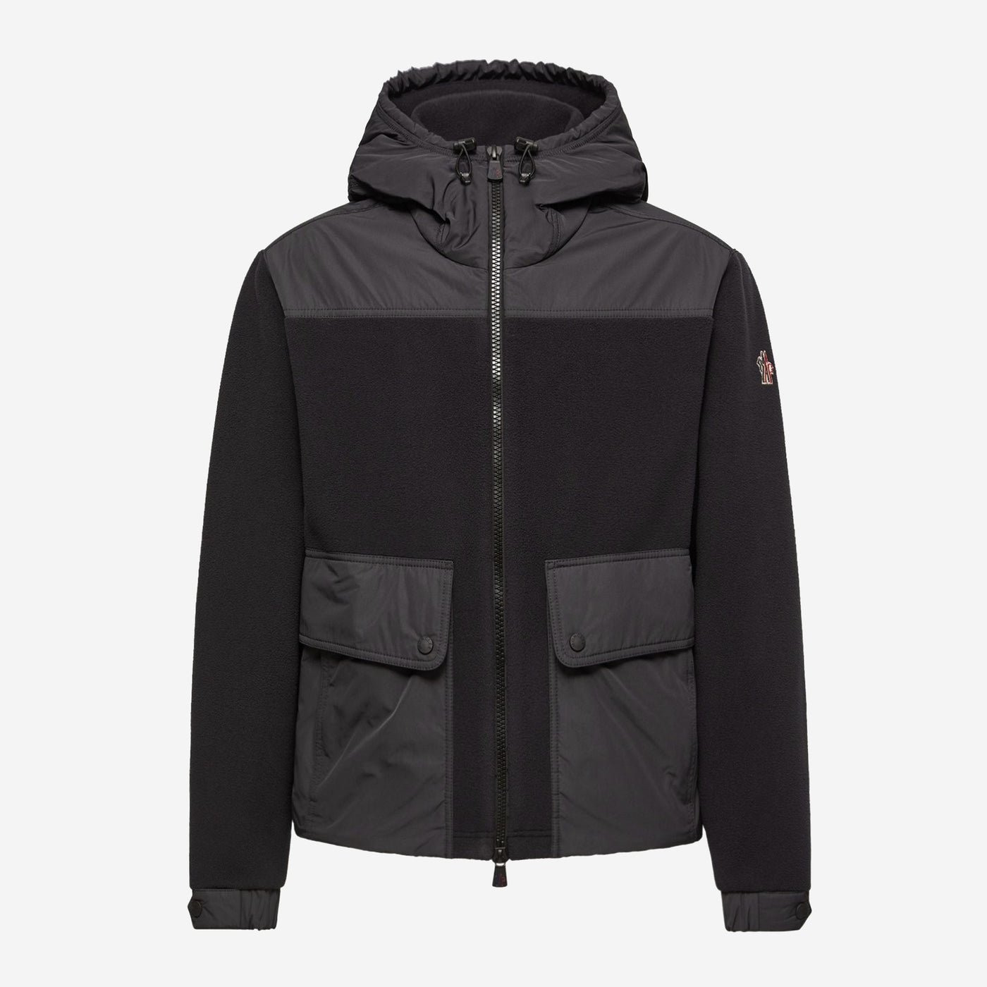 Moncler Grenoble Zip Up Nylon Patch Cardigan Fleece Jacket – ZAP