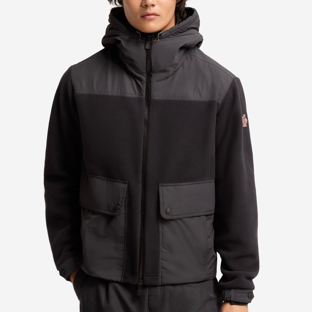 Moncler Grenoble Zip Up Nylon Patch Cardigan Fleece Jacket – ZAP
