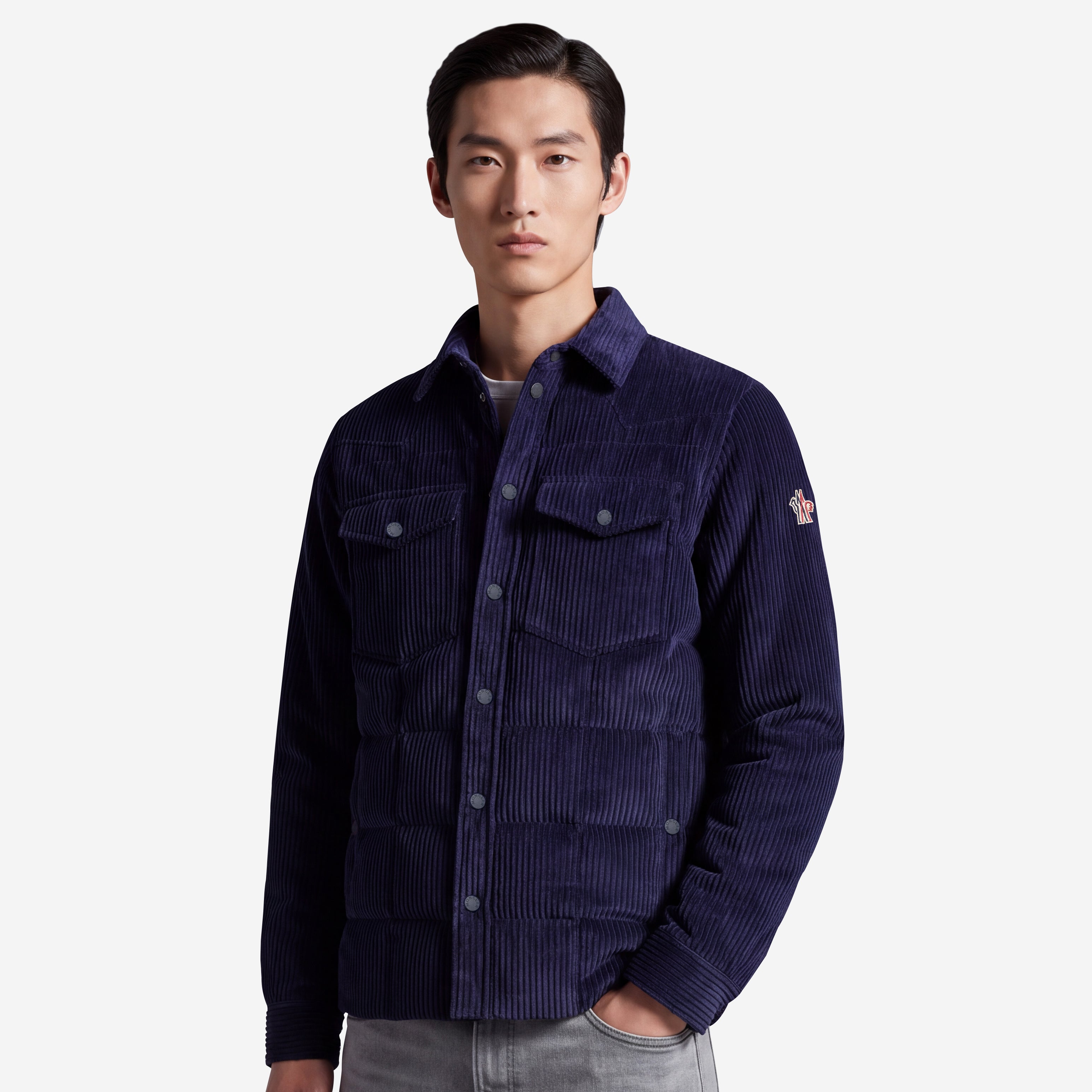 Moncler Grenoble Gelt Corduroy Down Shirt Jacket