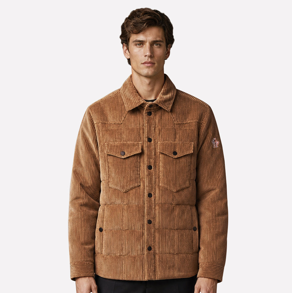 Moncler Grenoble Gelt Cord Down Shirt Jacket