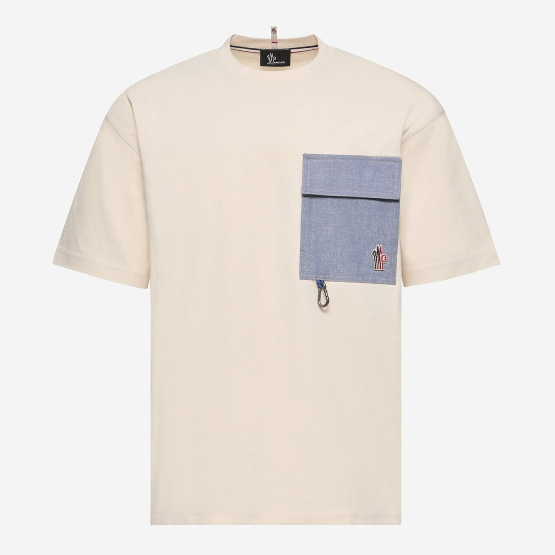Moncler Grenoble Cotton Blend Denim Pocket T-Shirt – ZAP