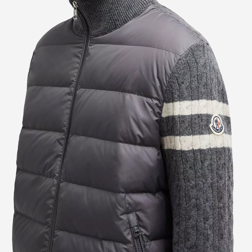 Moncler Padded Wool Zip-Up Cardigan – ZAP