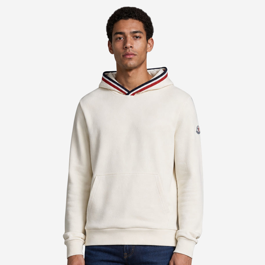 Moncler Tricolour Trim Pull Over Hoodie