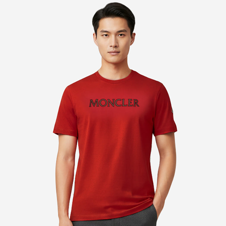 Moncler Logo Print Cotton T-Shirt