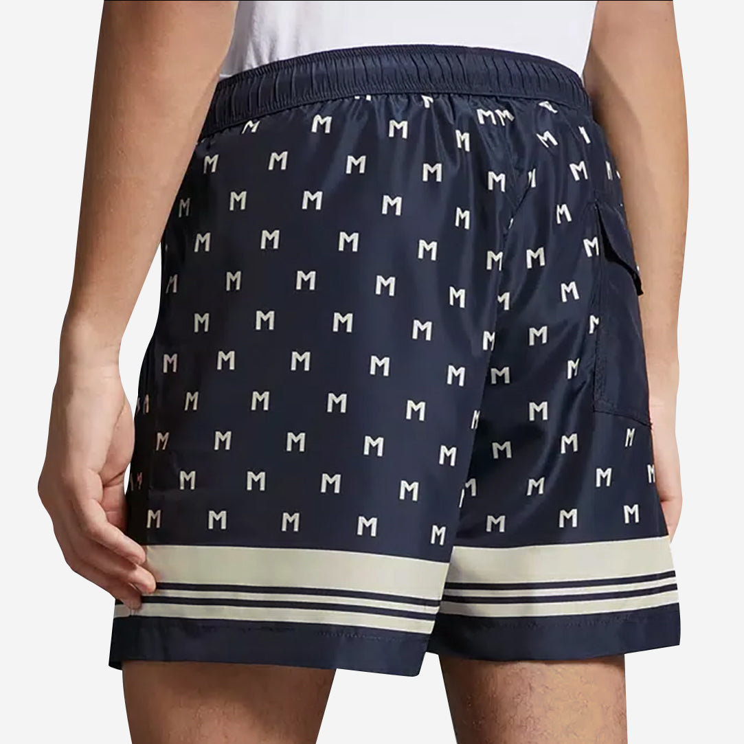 Moncler Monogram Print Swim Shorts