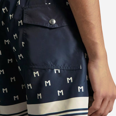 Moncler Monogram Print Swim Shorts