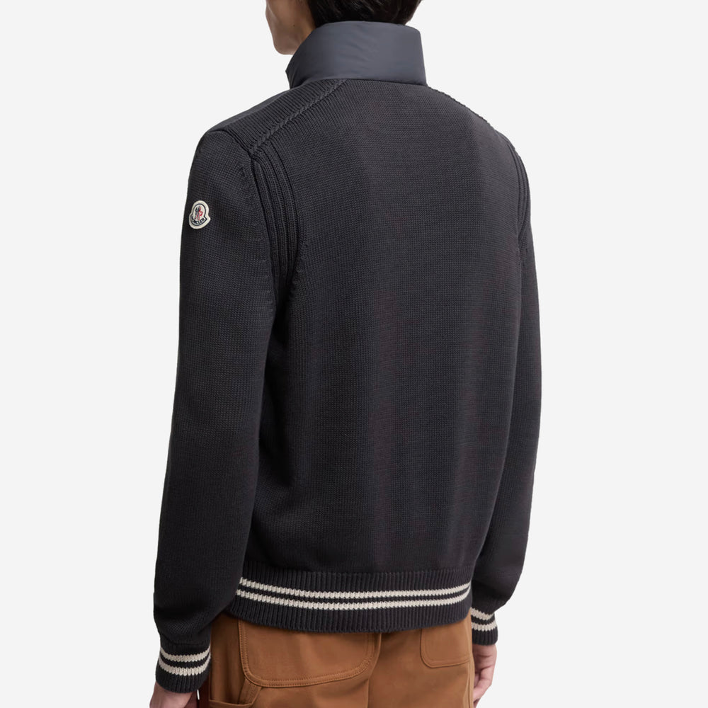 Moncler Striped Trim Padded Cardigan – ZAP