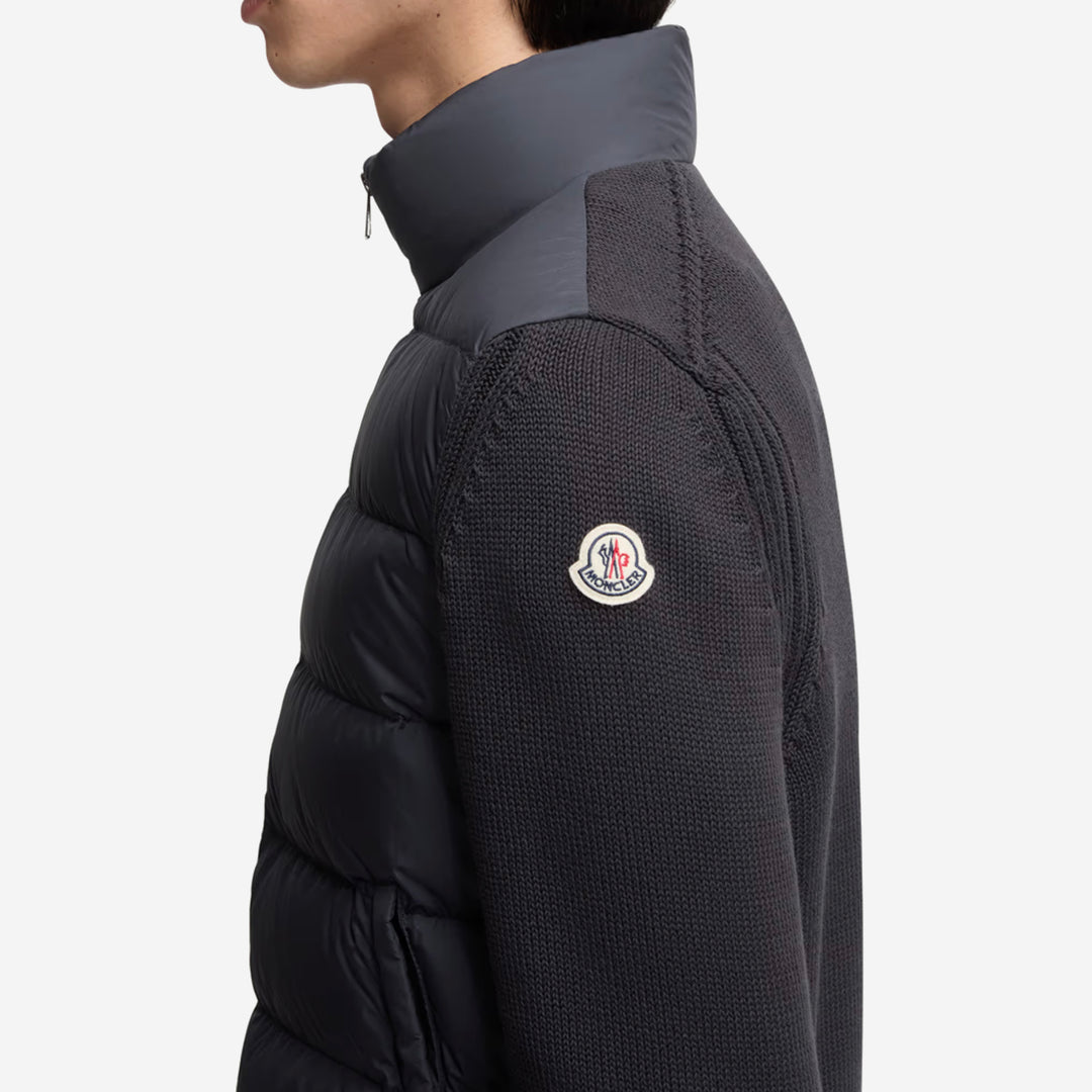 Moncler Striped Trim Padded Cardigan – ZAP