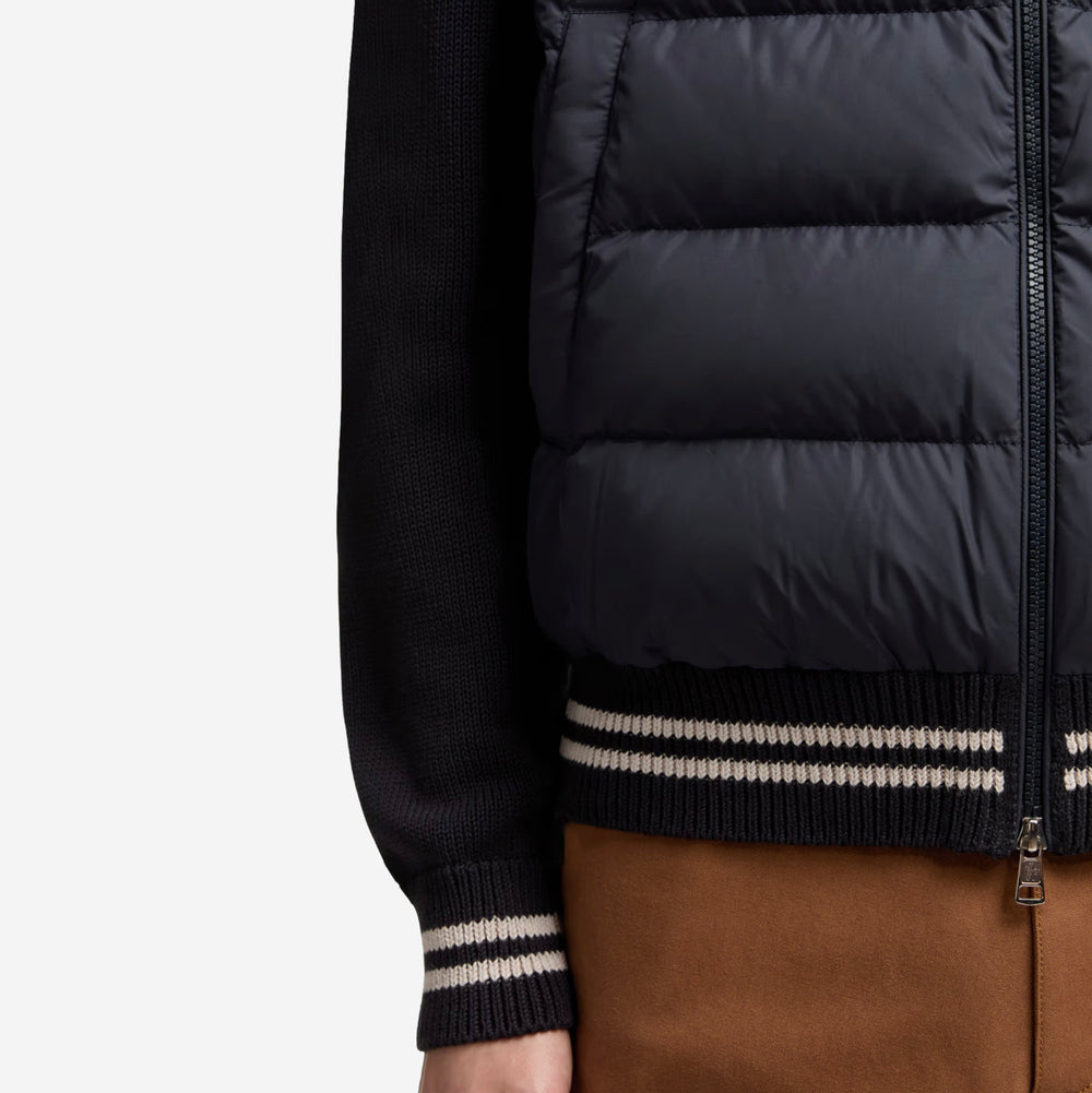 Moncler Striped Trim Padded Cardigan – ZAP