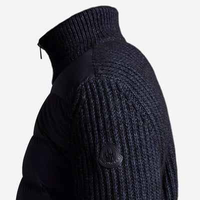 Moncler Padded Wool Blend Cardigan