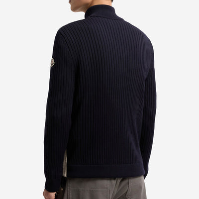 Moncler Padded Wool Zip-Up Cardigan