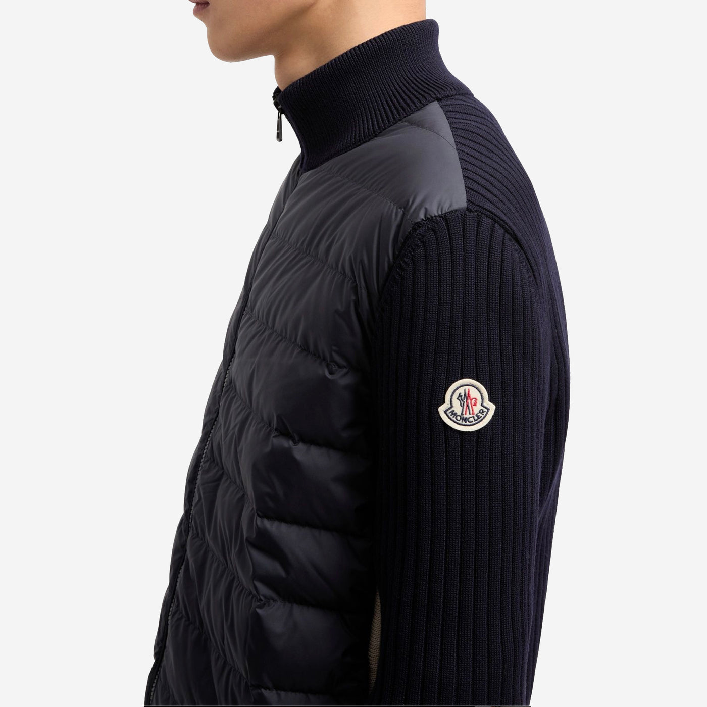 Moncler Padded Wool Zip-Up Cardigan