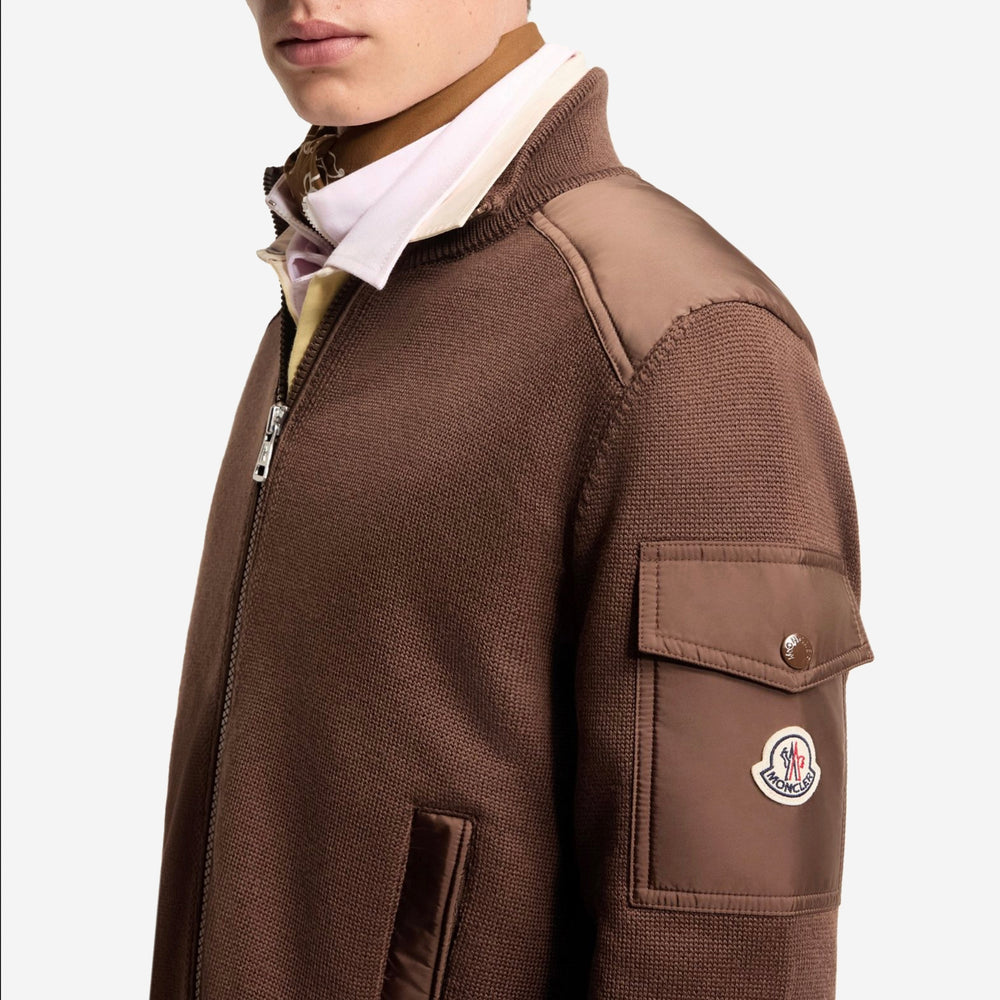 Moncler Padded Wool Zip-Up Cardigan – ZAP