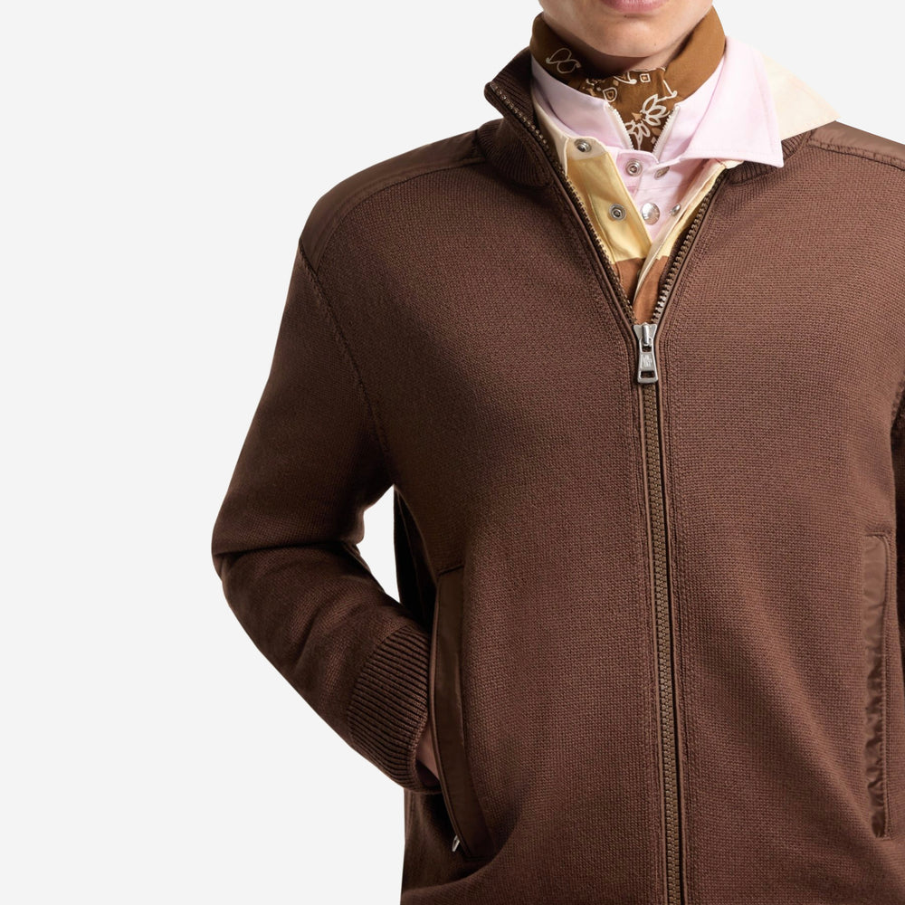 Moncler Padded Wool Zip-Up Cardigan – ZAP