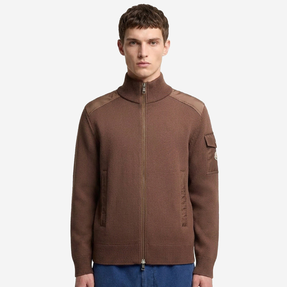 Moncler Padded Wool Zip-Up Cardigan – ZAP