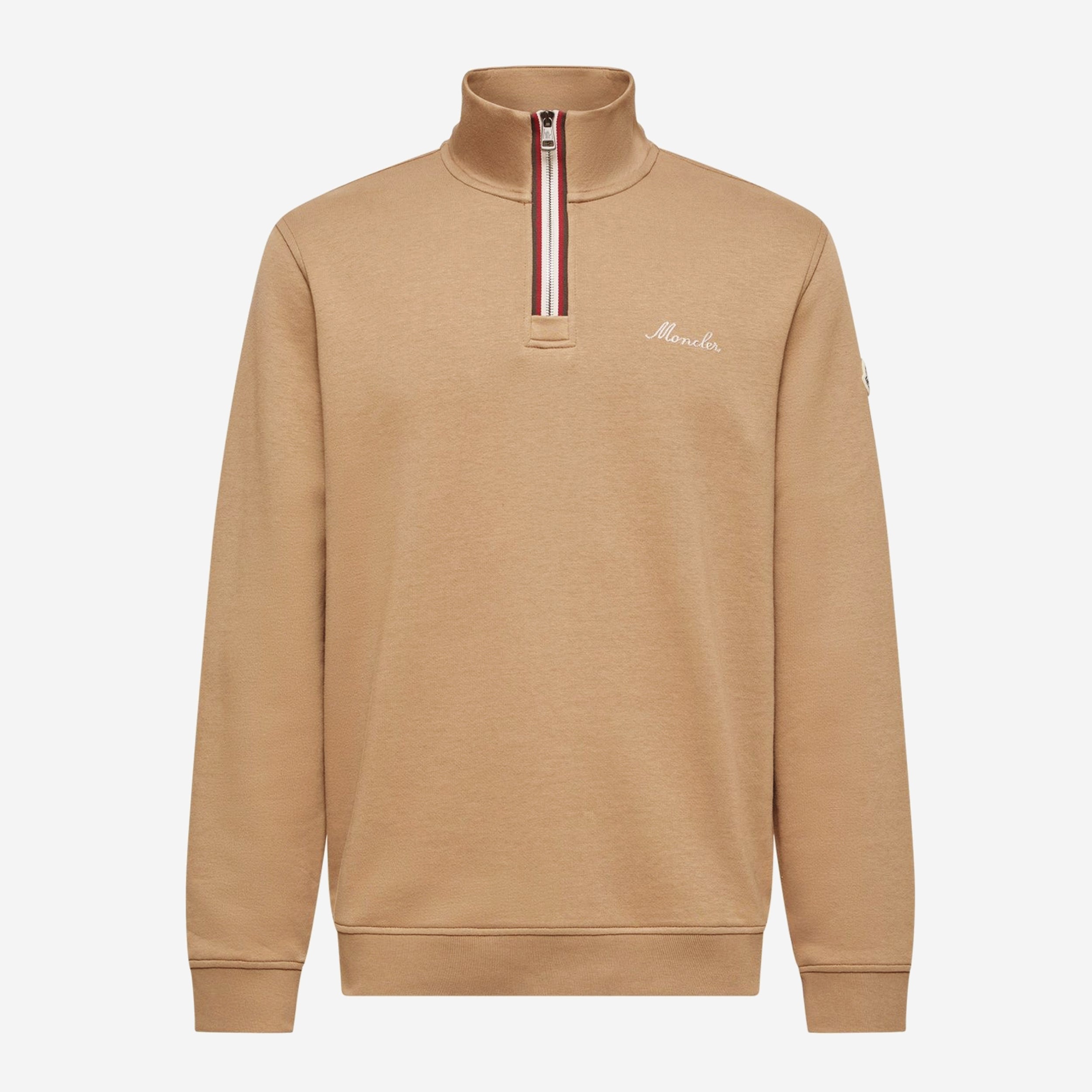 Moncler Embroidered Logo Polo Neck Sweatshirt