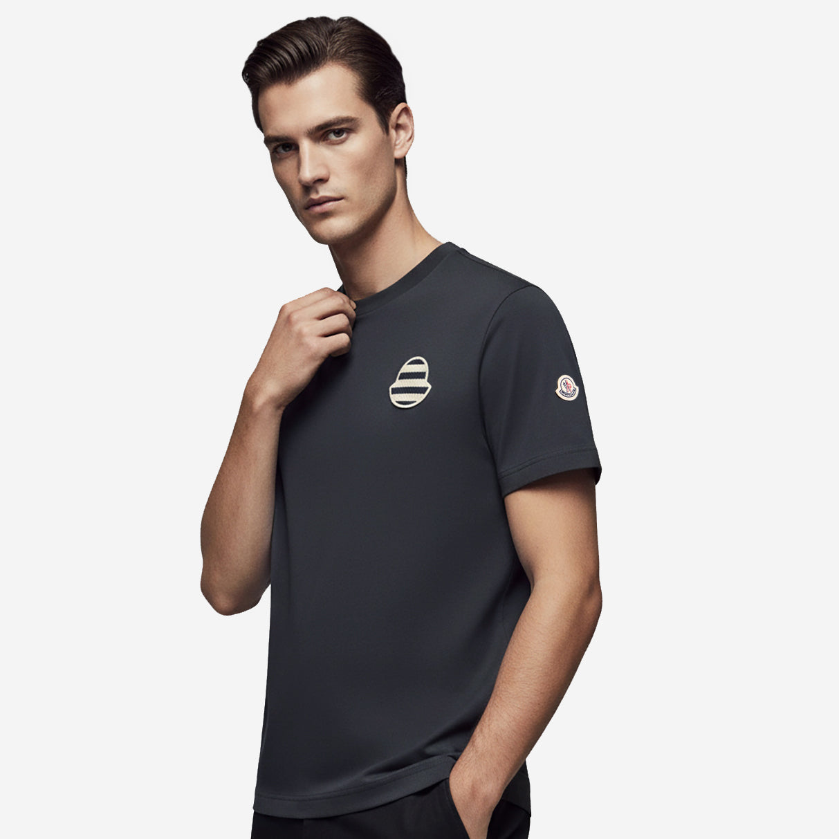Moncler Striped Badge T-Shirt