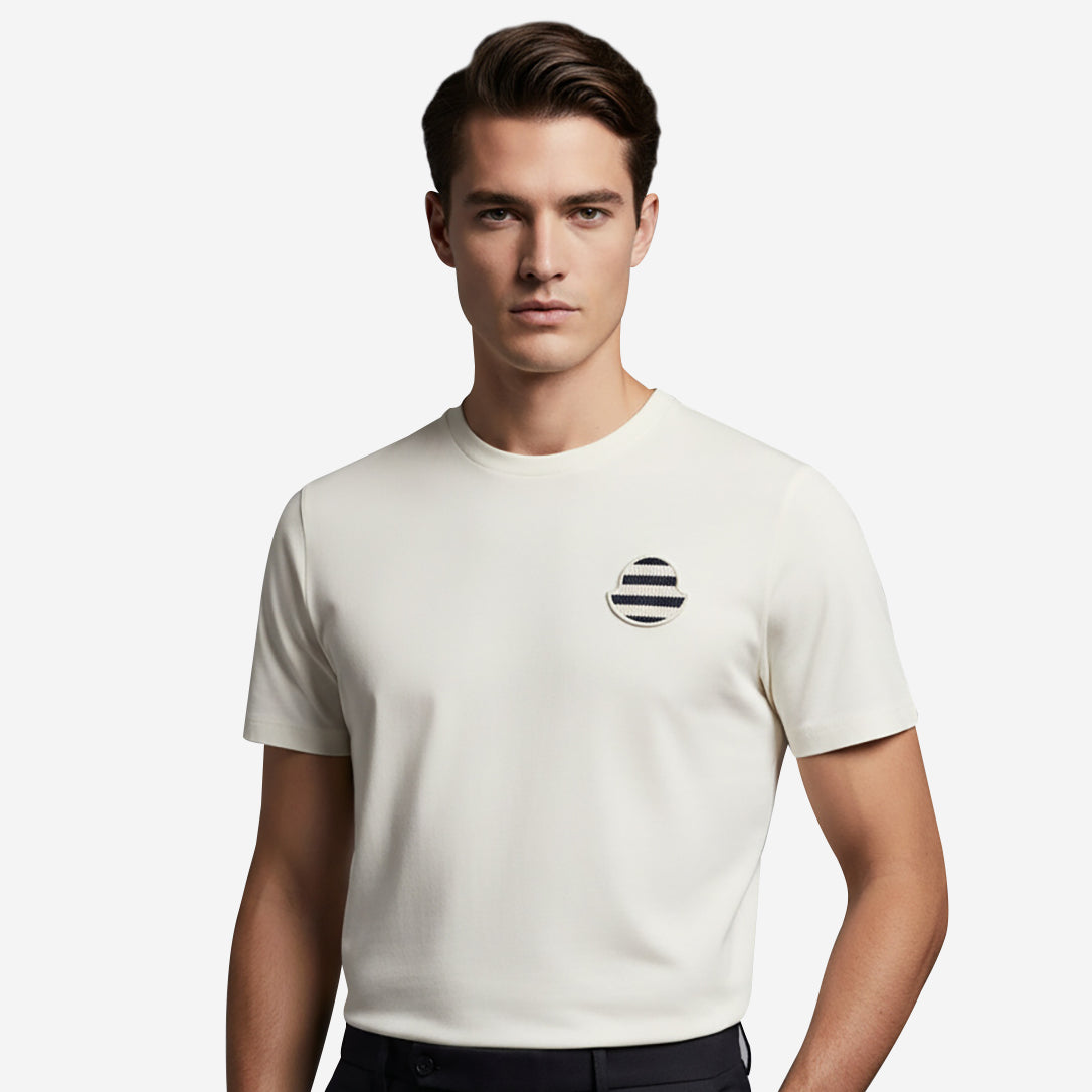 Moncler Striped Badge T-Shirt