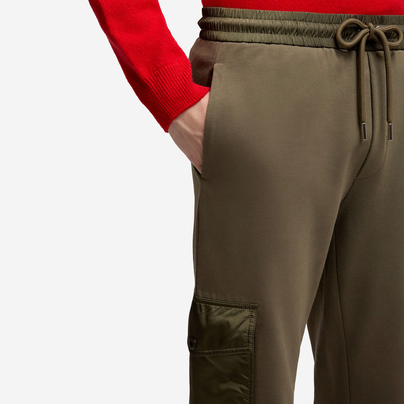 Moncler Cotton Blend Nylon Pocket Track Pants