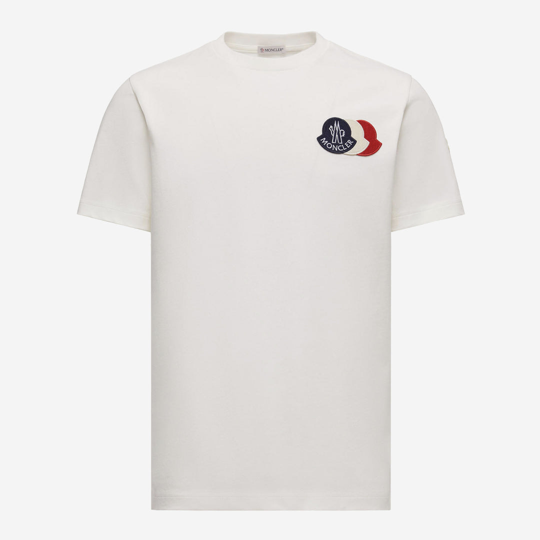Moncler Embroidered Tricolour Logo Cotton T-Shirt – ZAP