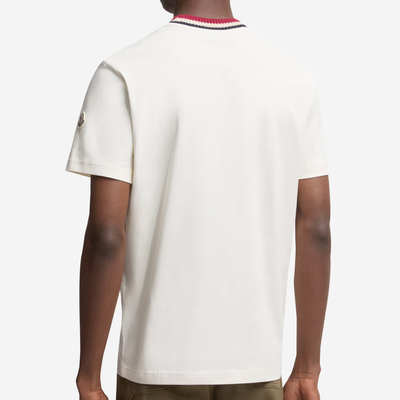 Moncler Striped Knit Trim T-Shirt