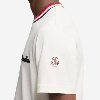 Moncler Striped Knit Trim T-Shirt