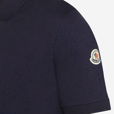 Moncler Press Stud Web Trim Polo Shirt