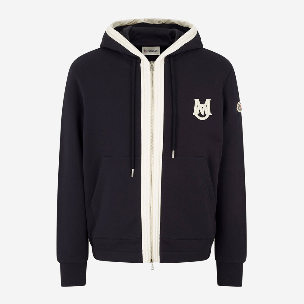 Moncler Embroidered Zip Up Hooded Jacket – ZAP