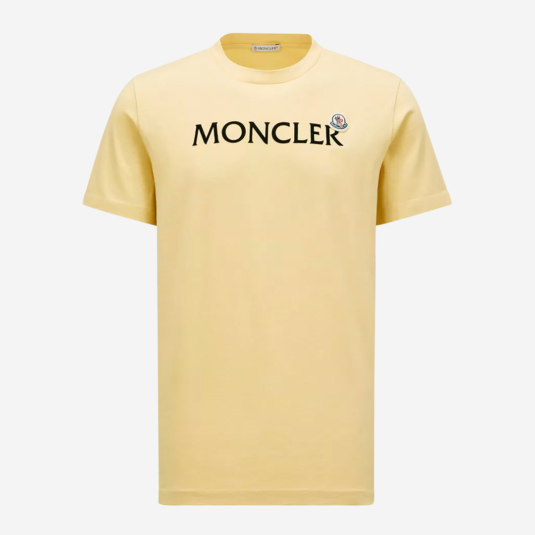 かのほ✨モンクレール　ビッグロゴTシャツ　ワッペン　イエロー　L Moncler Logo And Badge T-Shirt – ZAP