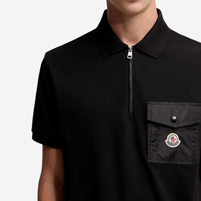 Moncler Cotton Piquet Pocket Polo Shirt