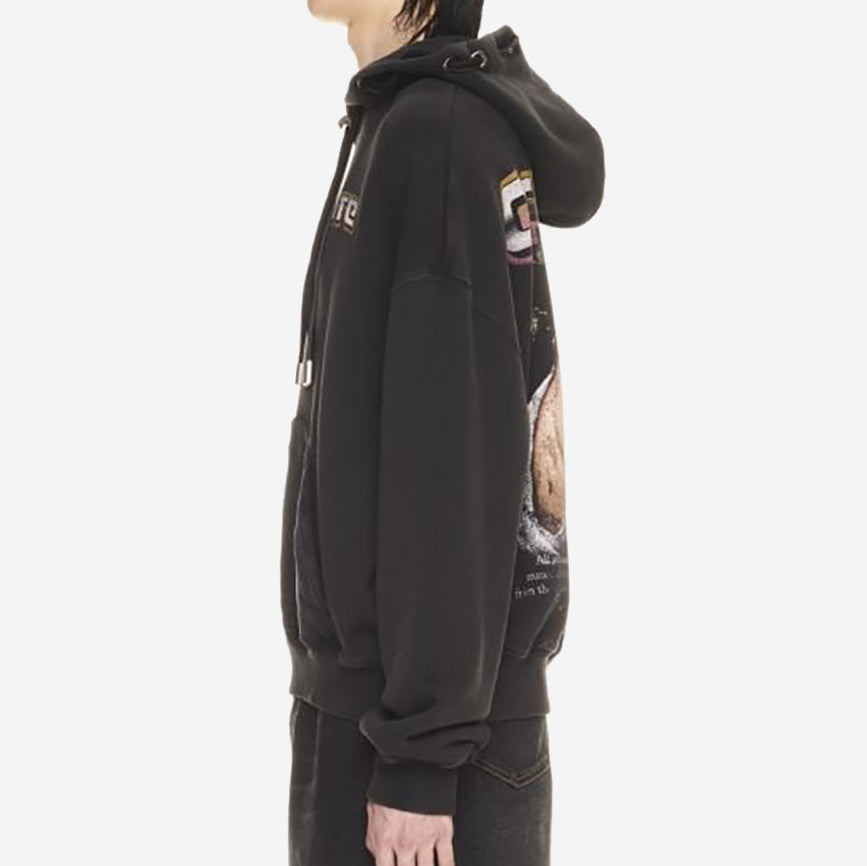 Off White Digit Bacchus Double String Hoodie ZAP